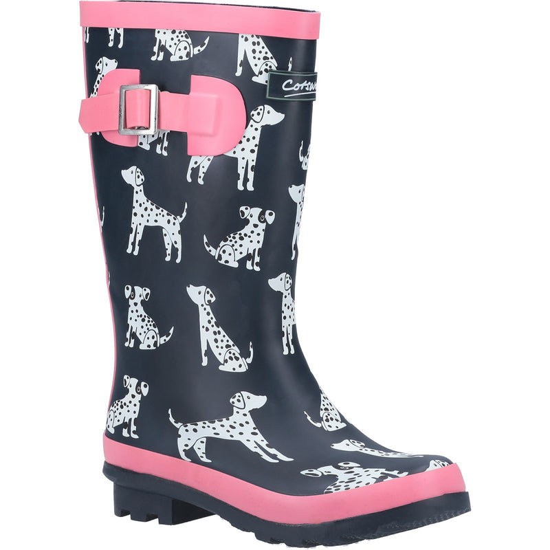 Cotswold Junior Girls Spot Wellington Boots