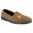 Mirak Stag Slipper - Cosy Men's House Slippers with Warm Fleece Lining, Non-Slip Sole, Comfortable Indoor Footwear, Ideal for Winter Lounging