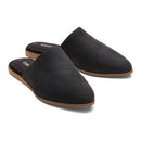 Toms Women Jade Black Leather Slip On Flat