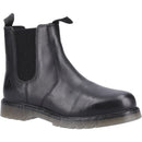 Amblers Colchester Unisex Chelsea Boots - Hardwearing Pull-On Design, Full Grain Black Leather, Elasticated Comfort Fit, Energy Rebounding PVC Sole
