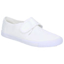 Mirak Vel Unisex Children Touch Fastening Plimsoll White