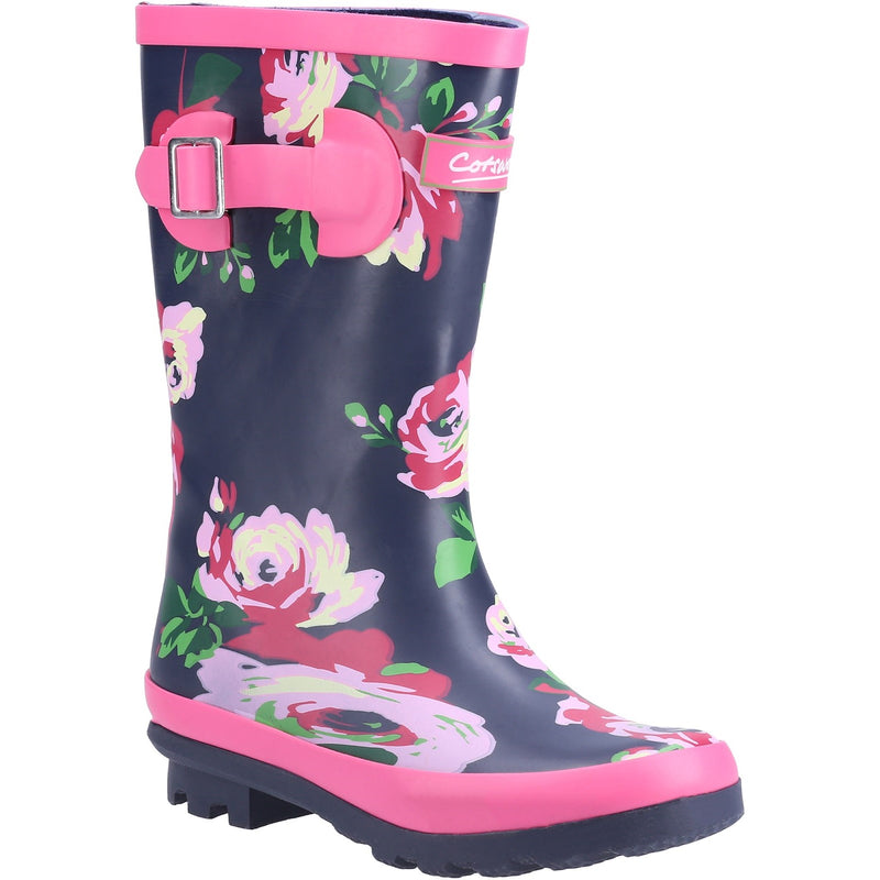 Cotswold Junior Girls Flower Wellington Boot