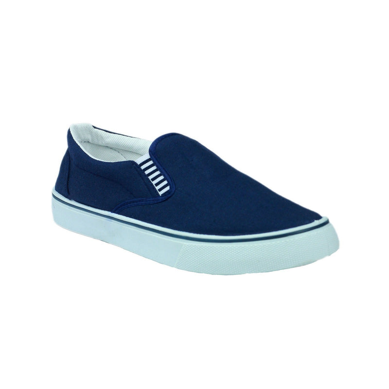 Mirak Yachtmaster Mens Gusset Canvas Slip On Plimsolls