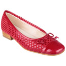 Riva Andros Patent/Suede Women's Ballerina Red