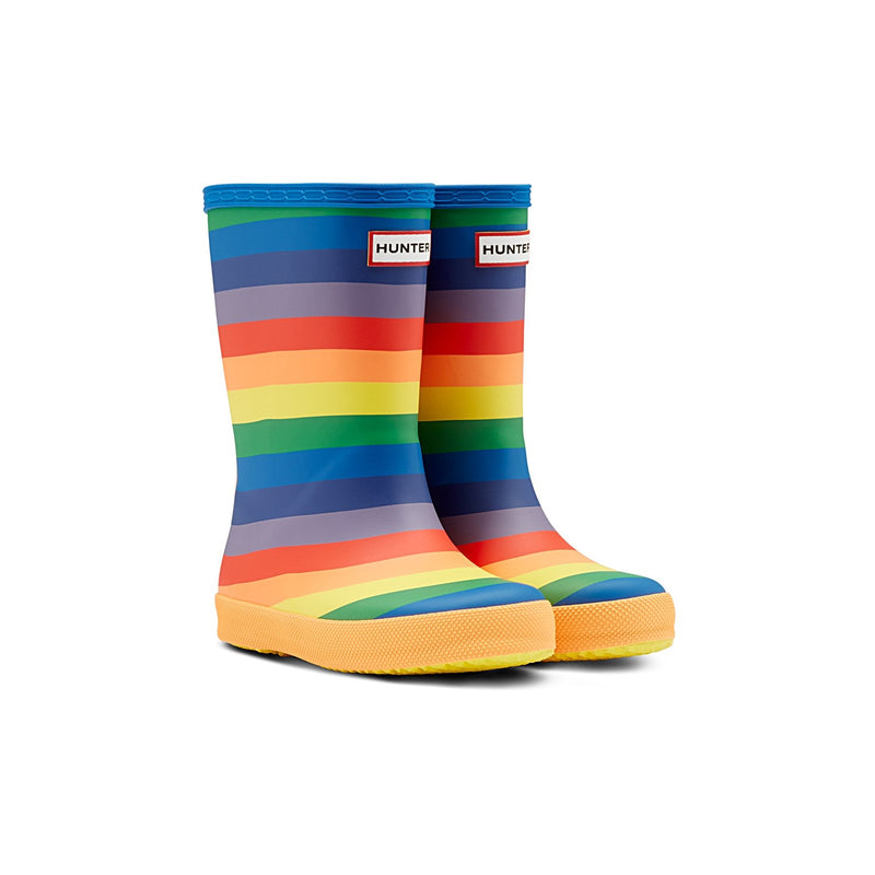 Hunter Kids First Classic Rainbow Print Boot