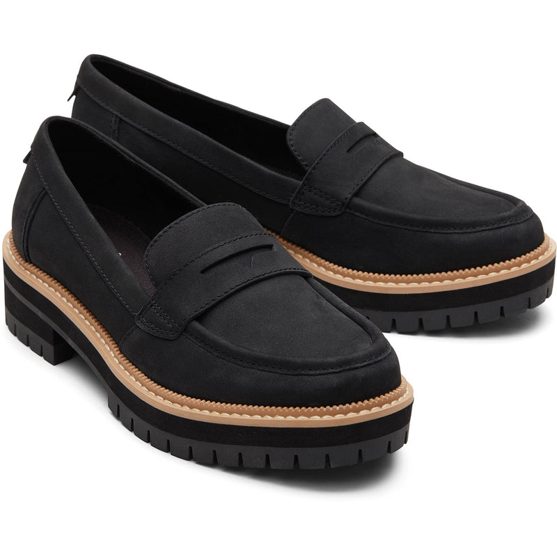 Toms Ladies Leather Cara Lug Loafer