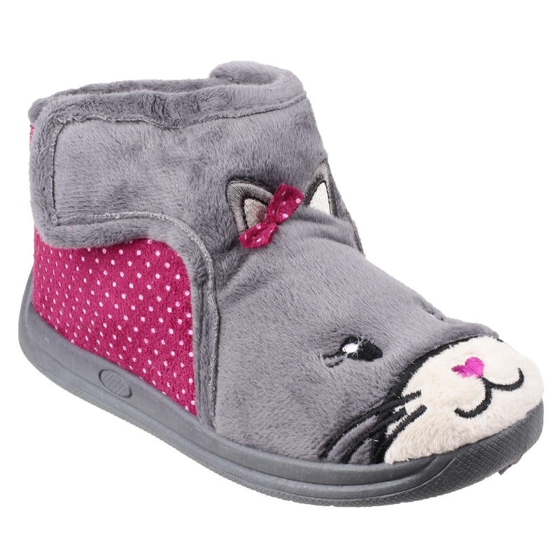 Mirak Kitty Kids Touch Fastening Bootie Slipper