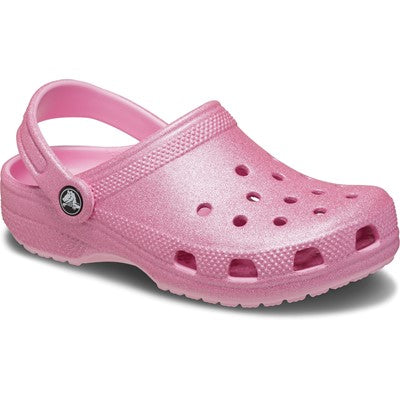 Classic Glitter Clog - Sparkly Slip-On Shoes with Soft Footbed, Back Strap for Secure Fit, Easy to Clean, Comfortable Design for Kids