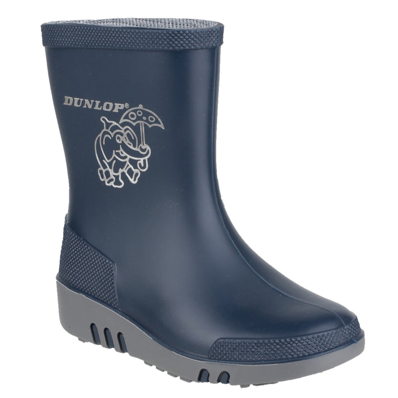 Dunlop Kids Mini Elephant Wellington Blue