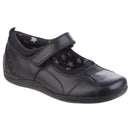 Hush Puppies Black Cindy Leather Junior School Shoes