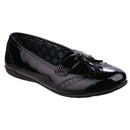 Hush Puppies Black Esme Junior Patent School Shoes