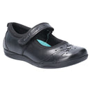 Hush Puppies Girls Black Amber Junior School Shoe