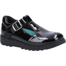 Hush Puppies Girls Black Kerry Junior Patent School Shoe