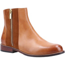 Hush Puppies Womens Frances Leather Zip Up Ankle Boot