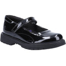 Hush Puppies Girls Black Tally Junior Patent School Shoe