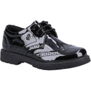 Hush Puppies Girls Sally Patent Senior Black Shoe