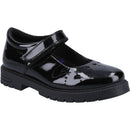 Hush Puppies Black Sabrina Patent Senior School Shoes