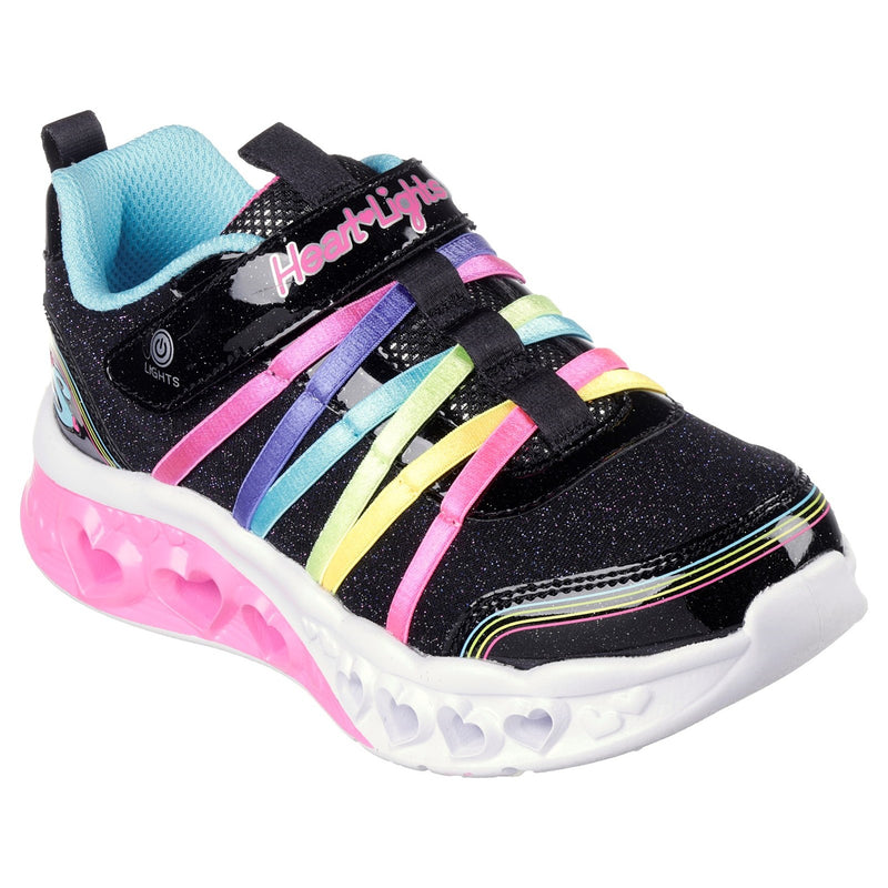 Skechers Girls S-Lights Flutter Heart Rainbow Bestie