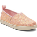 Toms Youth Alpargata Silver Glimmer Kids Shoe