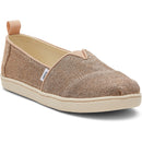 Toms Youth Alpargata Silver Glimmer Kids Shoe