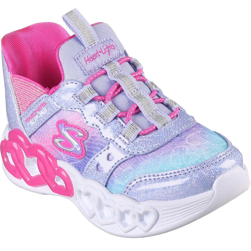 Skechers Girls Lights Infinite Heart Light Trainers For Kids