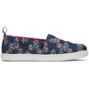 Toms Youth Alpargata Silver Glimmer Kids Shoe