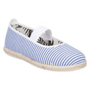 Flossy Ninez Infants Ballerina Shoes – Stripe Canvas, Elastic Fitting, Scented Sole, Jute Rope Wrap, Comfortable Summer Style for Kids