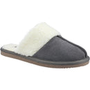 Hush Puppies Arianna Suede Faux Fur Lined Mule Slippers