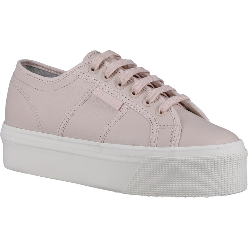 Superga Womens 2790 Tumbled Leather Trainer