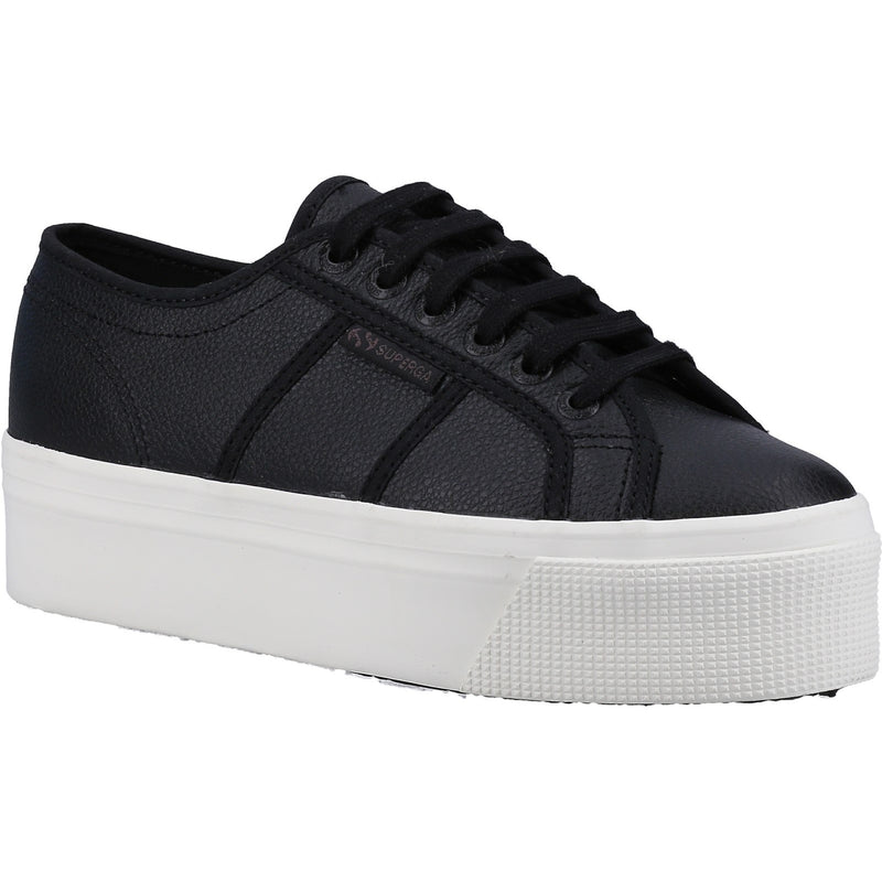 Superga Womens 2790 Tumbled Leather Trainer