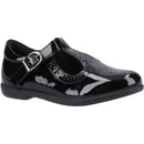 Hush Puppies Britney Patent Junior Kids Black Shoes