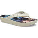 Crocs Summer Nostalgia Platform Flip Flop – Lightweight, Stylish and Comfortable Unisex Sandals with Bold Graphics Easy to Clean Quick Dry