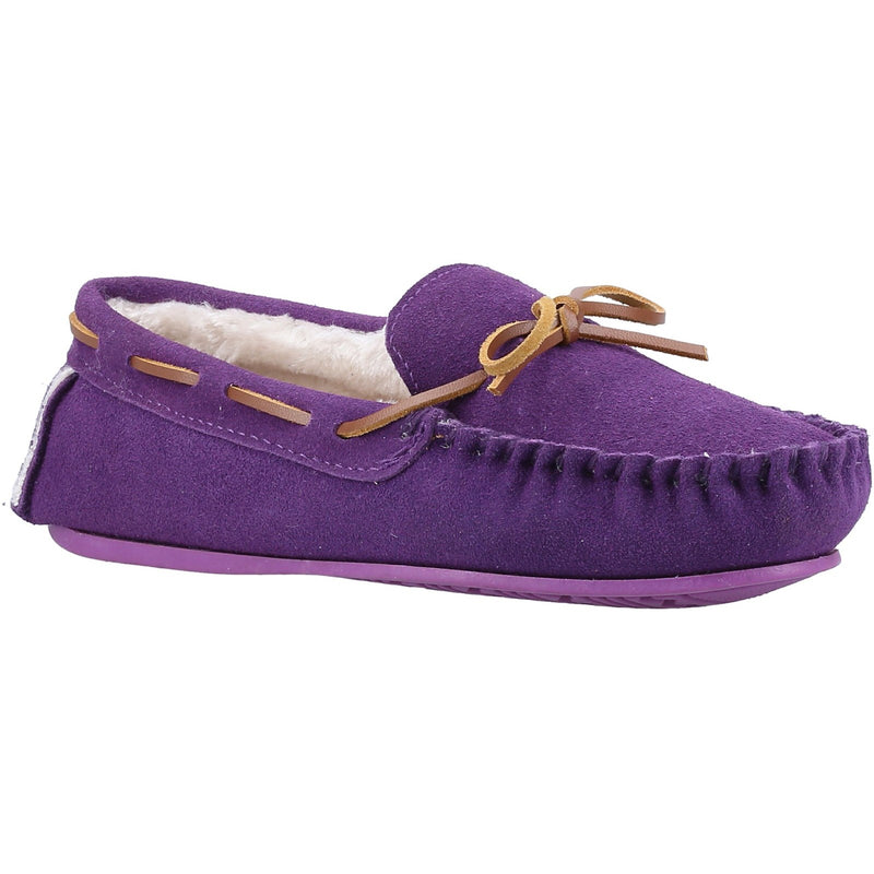 Hush Puppies Allie Ladies Suede Moccasin Slippers