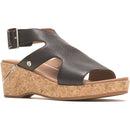 Hush Puppies Women's Maya Ankle Strap Leather Wedge Sandals