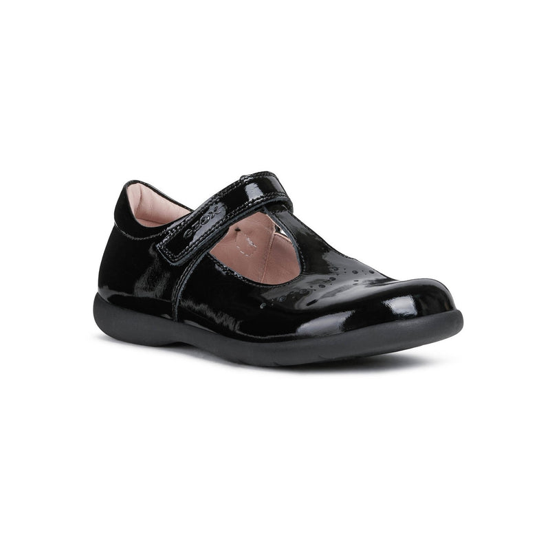 Geox Naimara Smooth Leather Children School Shoes