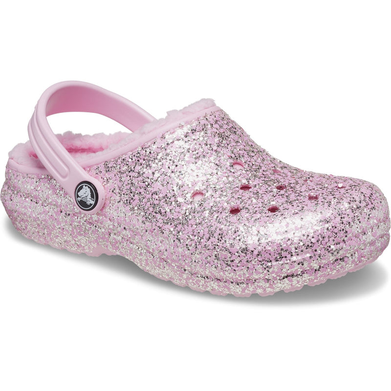 Crocs Classic Lined Glitter Kids Clogs