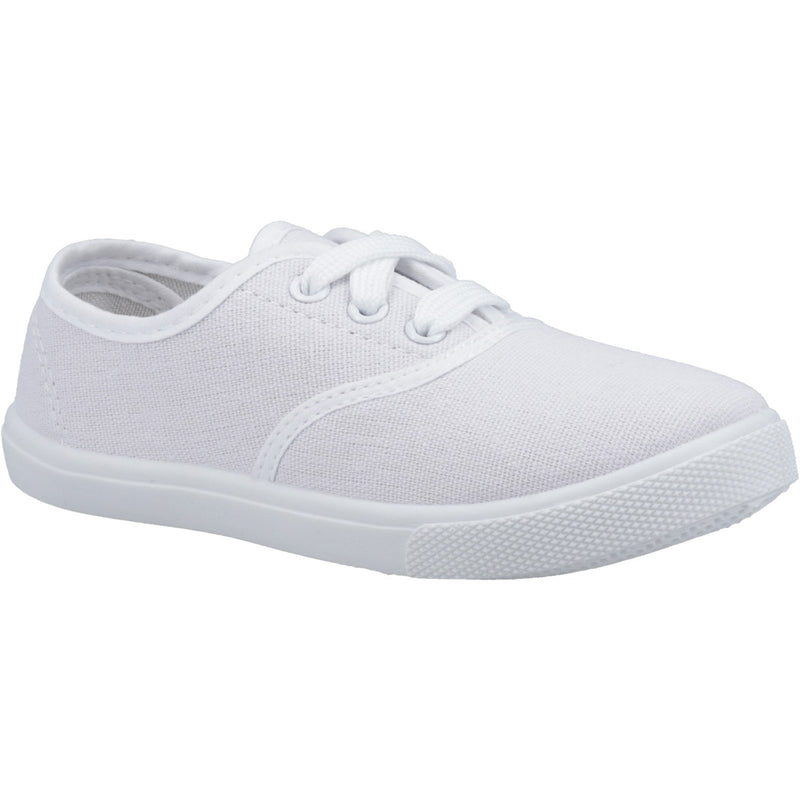 Group Five Gb Plimsoll White Small Unisex Lace-Up Shoes