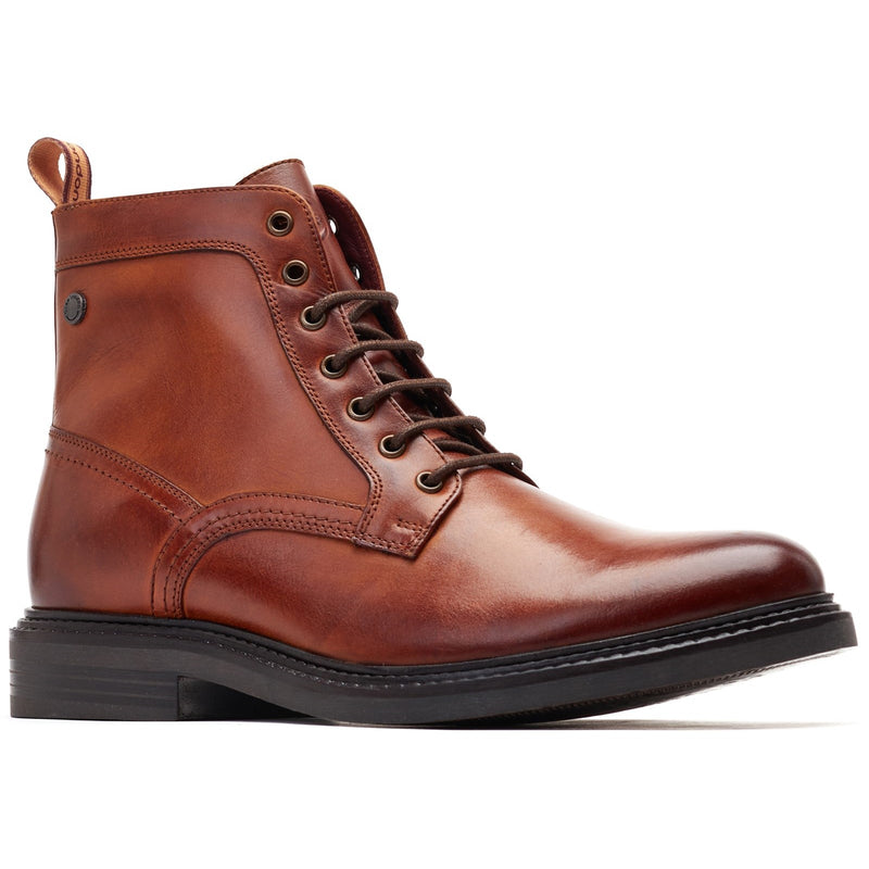 Base London Mens Peyton Leather Combat Boots