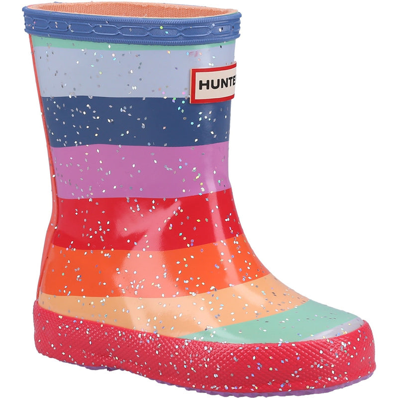 Hunter Kids Original First Classic Rainbow Glitter Boot