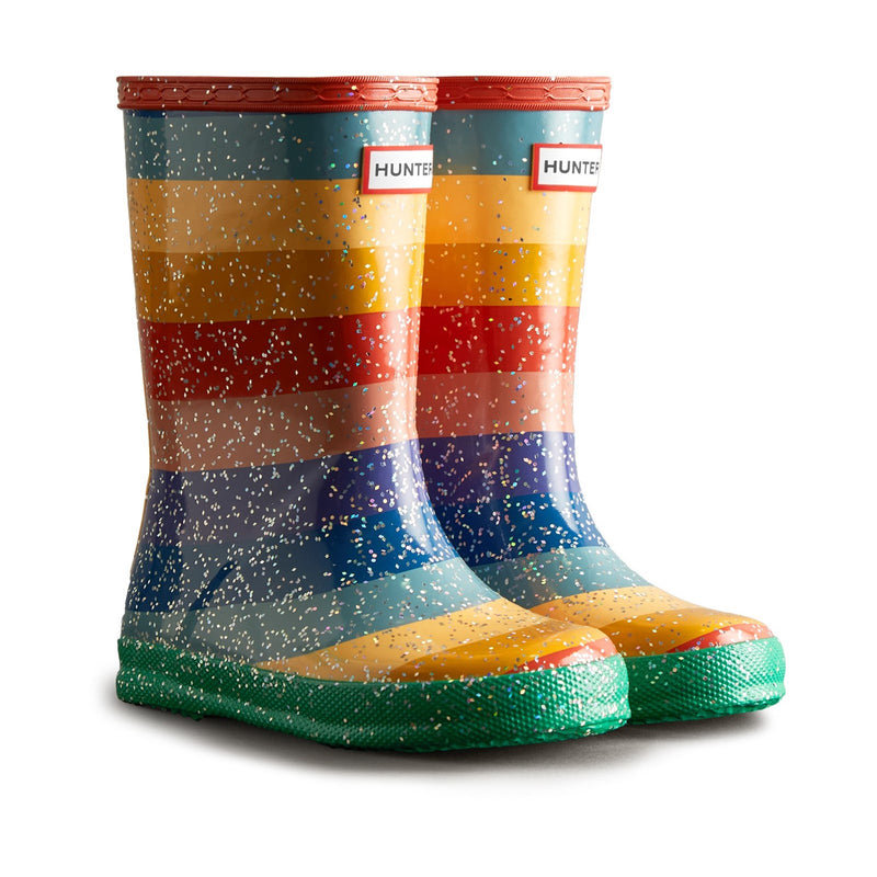 Hunter Kids Original First Classic Rainbow Glitter Boot