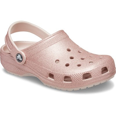 Classic Glitter Clog - Sparkly Slip-On Shoes with Soft Footbed, Back Strap for Secure Fit, Easy to Clean, Comfortable Design for Kids