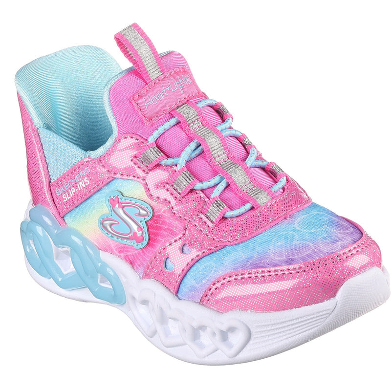 Skechers Girls Lights Infinite Heart Light Trainers For Kids