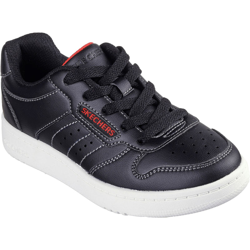 Skechers Boys Quick Street Vorton Leather Upper Trainers