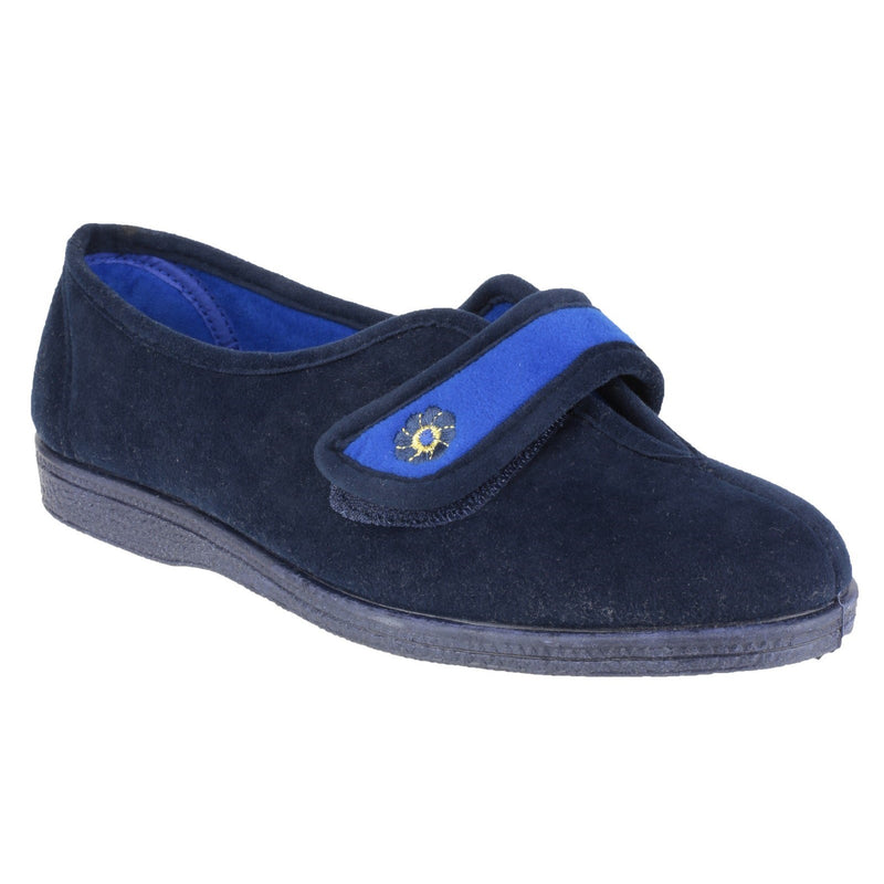 Mirak Andrea Ladies Touch Fastening Slippers Comfortable Adjustable Velcro Closure, Soft Fleece Lining, Cushioned Insole, and Non-Slip Sole