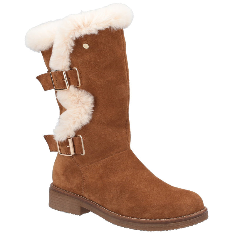 Hush Puppies Megan Wide Water Resistant Suede Upper Boot