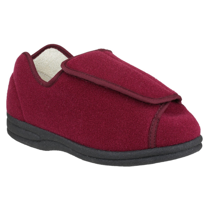 Mirak Fife Ladies Touch Fastening Slipper Comfortable Adjustable Velcro Closure, Soft Fleece Lining, Elegant Design, and Non-Slip Sole (UK Sizes)